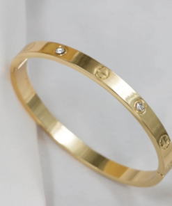 Swiss Golden Diamond Cut Bracelet